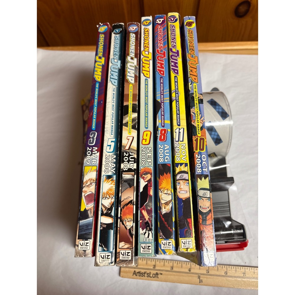 Shonen Jump Magazine Lot 2008 2009 Naruto Bleach Viz Media 6 Issues Manga